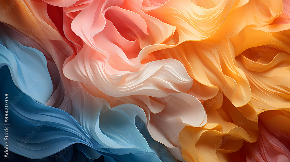 Abstract Colorful Swirling Fabric Abstract Colorful Swirling Fabric