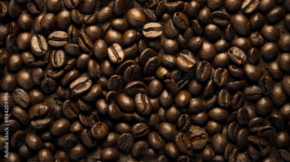 Textured coffee surface with a blend of light and dark brown tones, reminiscent of roasted coffee beans