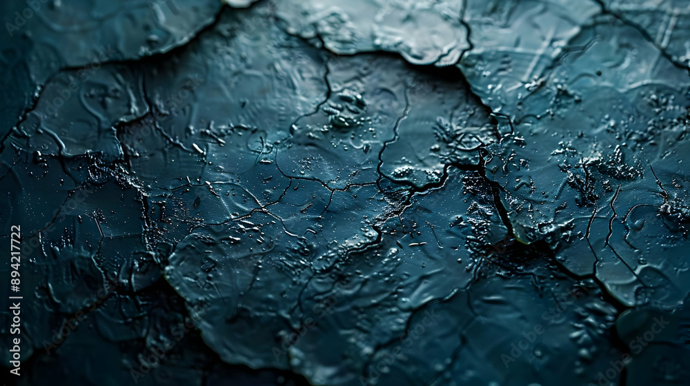 Abstract Deep Blue Cracked Surface Background Abstract Deep Blue Cracked Surface Background