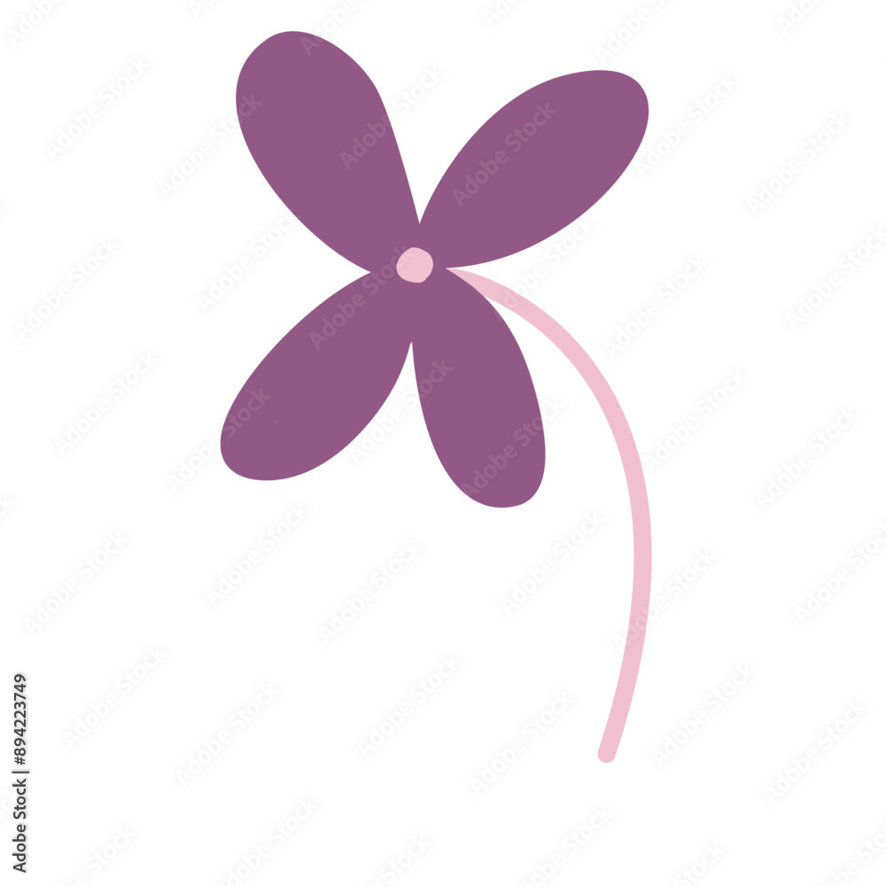 Illustration frame purple line flower icon sticker decoration Illustration frame purple line flower icon sticker decoration