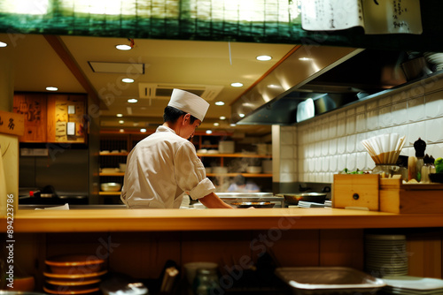 日本の伝統的な高級寿司店