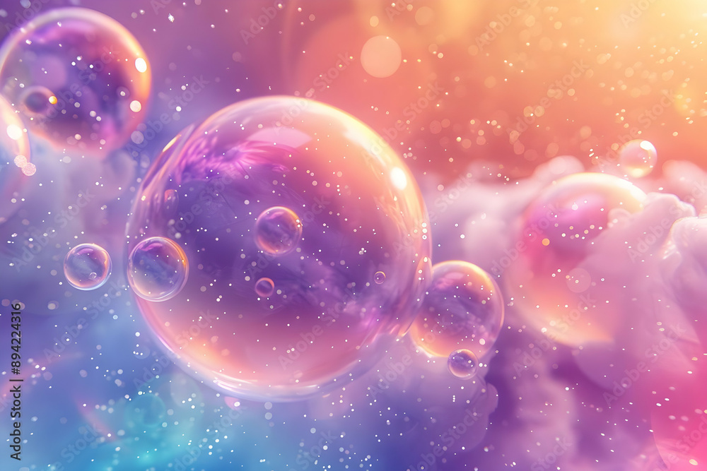 Abstract Bubble Background with Soft Colors Abstract Bubble Background with Soft Colors