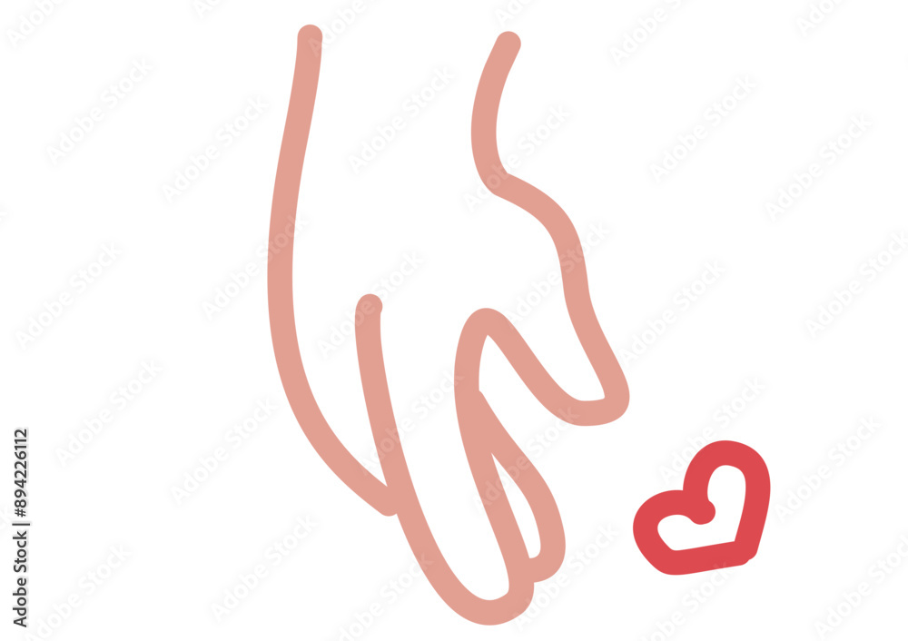 Obraz premium hand with heart