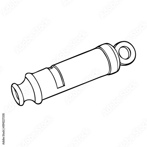whistle outline vector illustration
