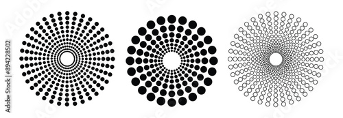 Sun star rays, burst. Radial circle radiation lines. Circulars lines beams. Spokes with radiating stripes grid. Vector graphic. Abstract illusion geometric pattern.