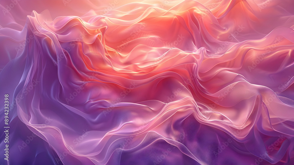 Obraz premium Abstract Pink & Orange Fabric