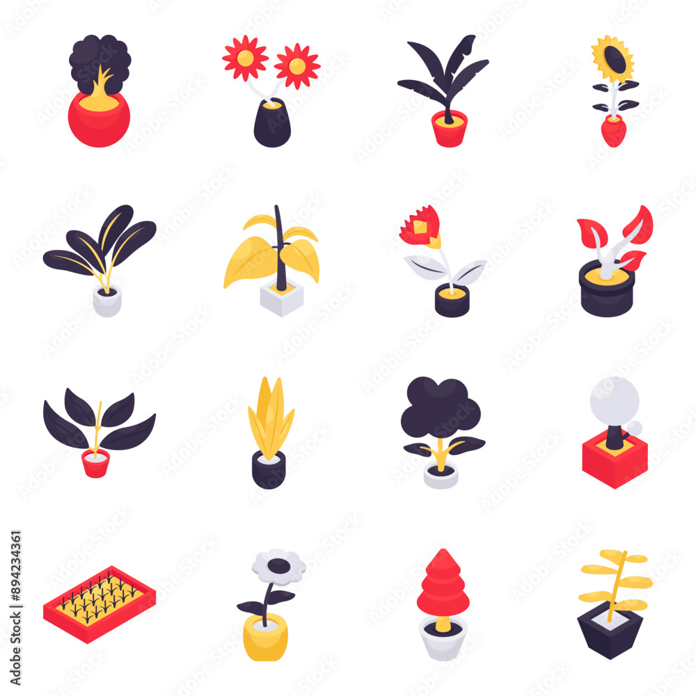Set of Nature Flat Icons
Set of Nature Flat Icons