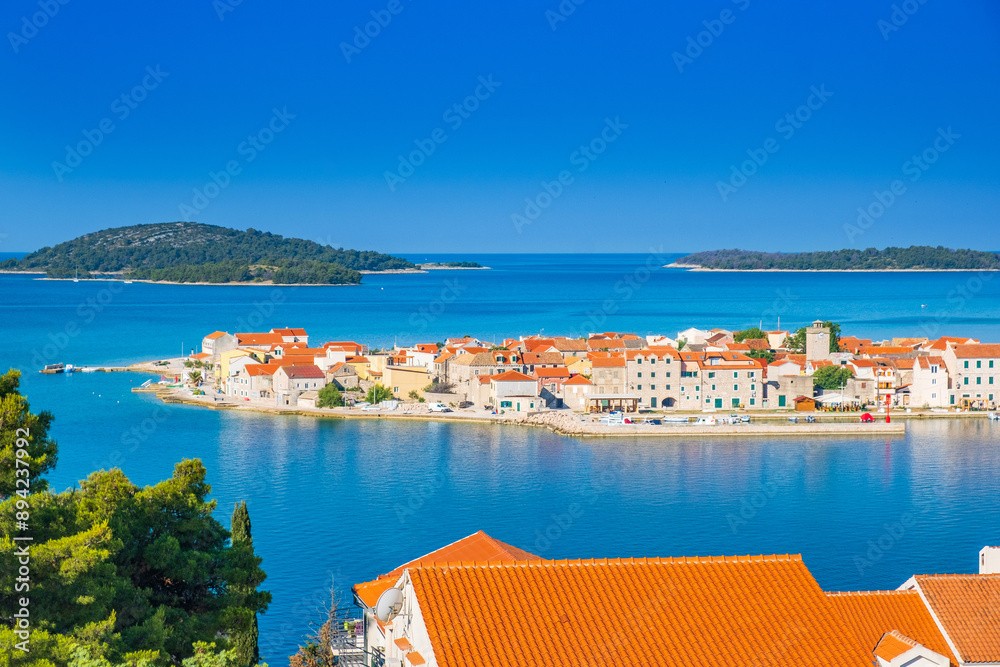 Amazing Adriatic seascape, Krapanj island near Sibenik, Dalmatia, Croatia