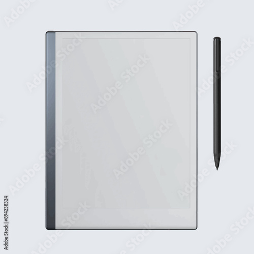 reMarkable Tablet eInk Device Mockup Realistic with Marker Pen Template Download with Stylus remarkable device mockup