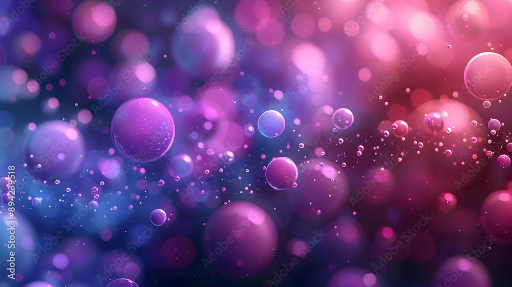 Purple and Pink Abstract Bubbles Purple and Pink Abstract Bubbles