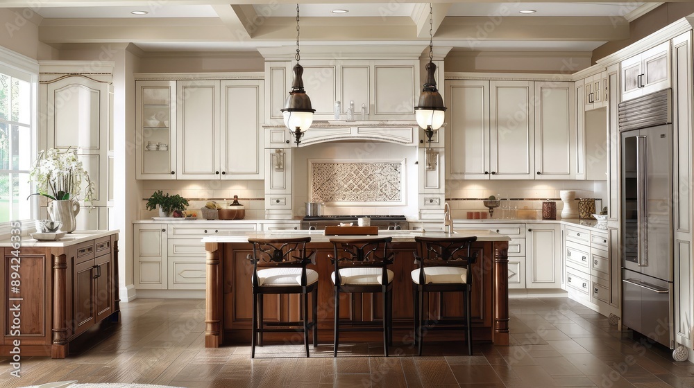 Elegant and Modern Kitchen Design with Warm Accents Elegant and Modern Kitchen Design with Warm Accents