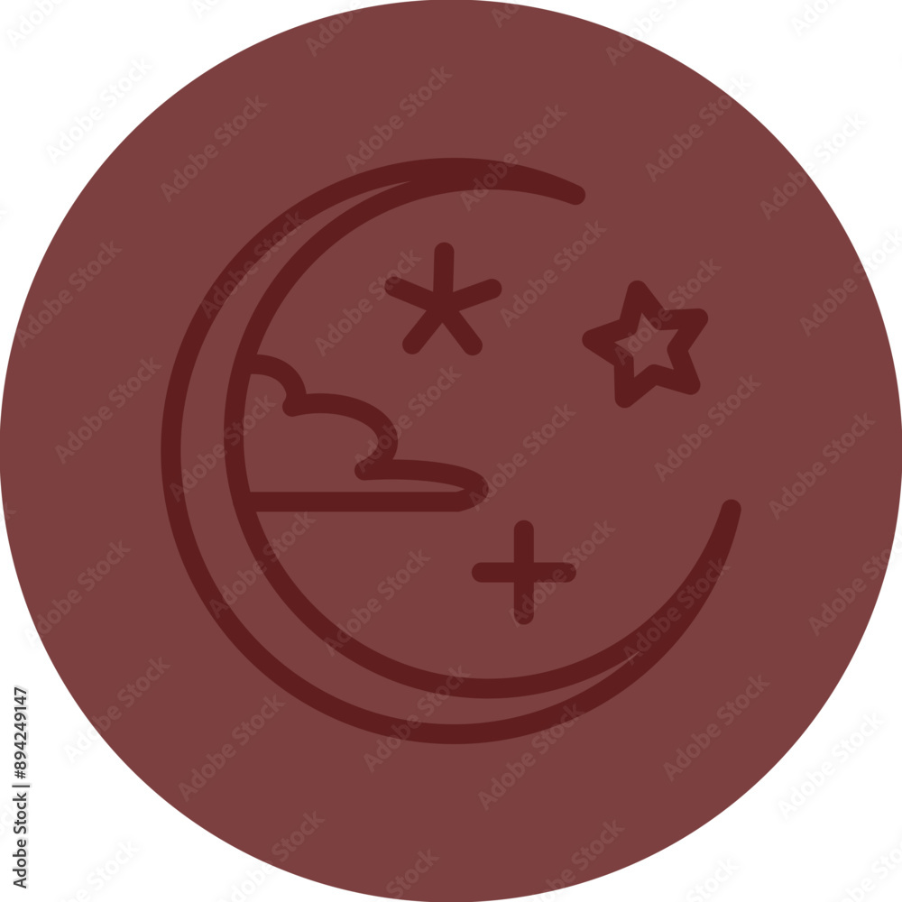 Fototapeta premium night sky Vector Line Maroon Circle Maroon