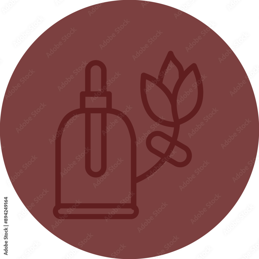 Obraz premium rosewater Vector Line Maroon Circle Maroon