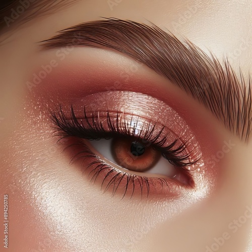 106 10. Rose Gold Eyes - A modern and trendy makeup look with ey photo