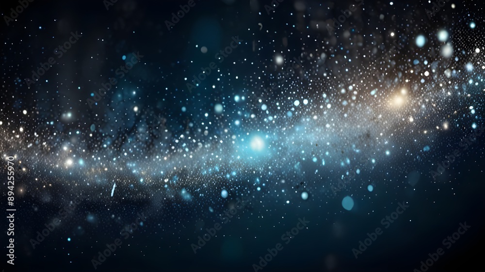 Fototapeta premium background of abstract glitter lights. silver, blue and black. de focused Generative AI