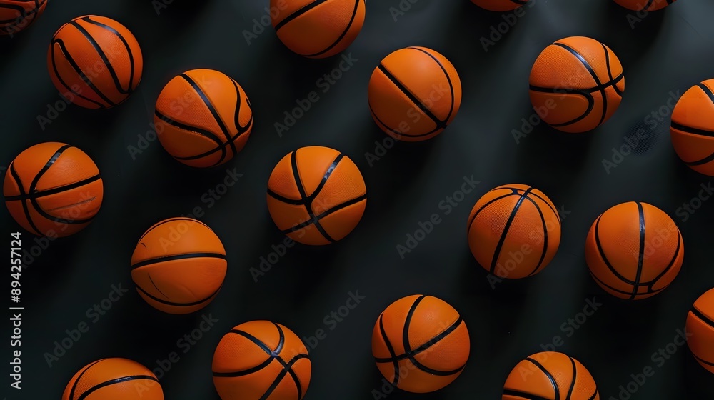 Obraz premium basketball on black background.