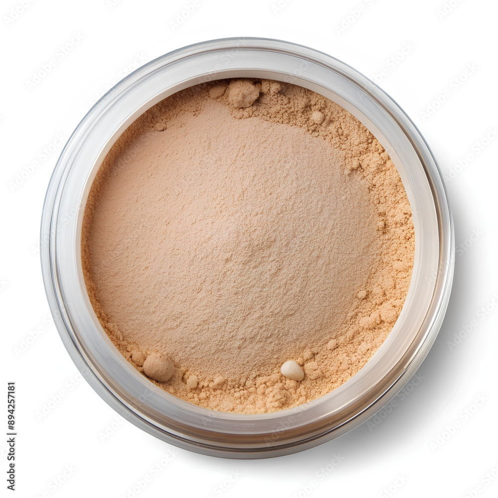 Face powder, on isolate white background, Clipping path Face powder, on isolate white background, Clipping path