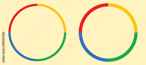 Colorful round business logo. Circle on a dark background.design. Stock vector illustration.