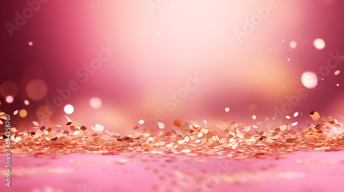 banner abstract background pink color champagne bokeh shine