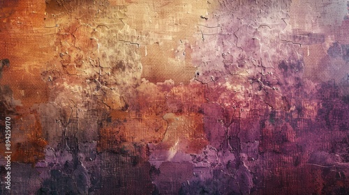 Abstract Textured Surface with Rustic and Purple Hues