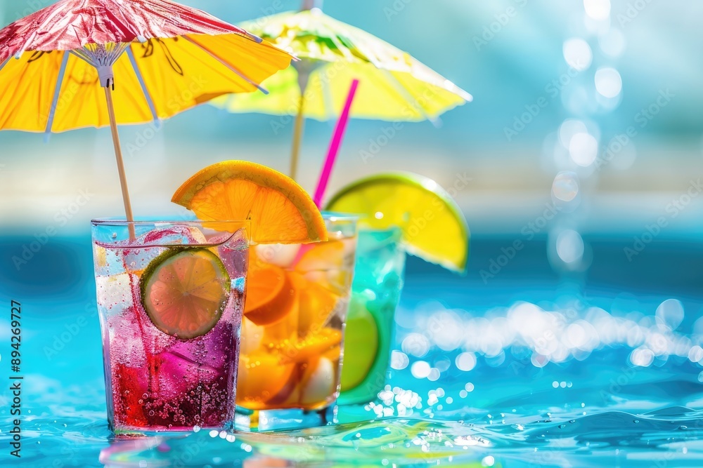 Tropical Cocktails by the Poolside Tropical Cocktails by the Poolside