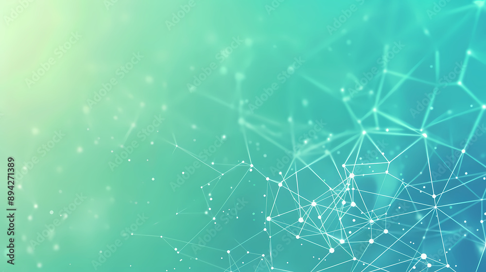 Future technology, blue and green abstract line pattern