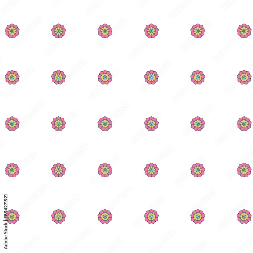 a white background with a pattern of flowers and a pink flower. a white background with a pattern of flowers and a pink flower.
