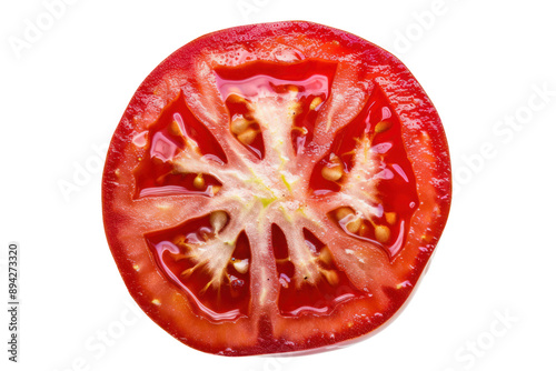 Wallpaper Mural Whole tomatoes cut into thin rounds, isolated on white background. Torontodigital.ca