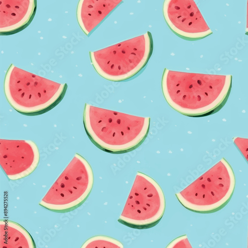 Watermelon slices summer pattern