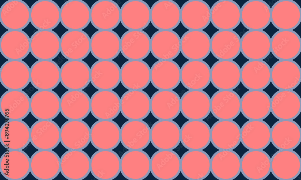 Dark blue and pink polka dots with gray border circle background for backdrop and wallpaper template. repeat seamless style design for fabric printing Dark blue and pink polka dots with gray border circle background for backdrop and wallpaper template. repeat seamless style design for fabric printing