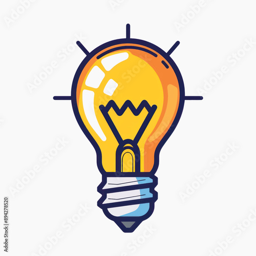Bright innovative idea lightbulb illustration