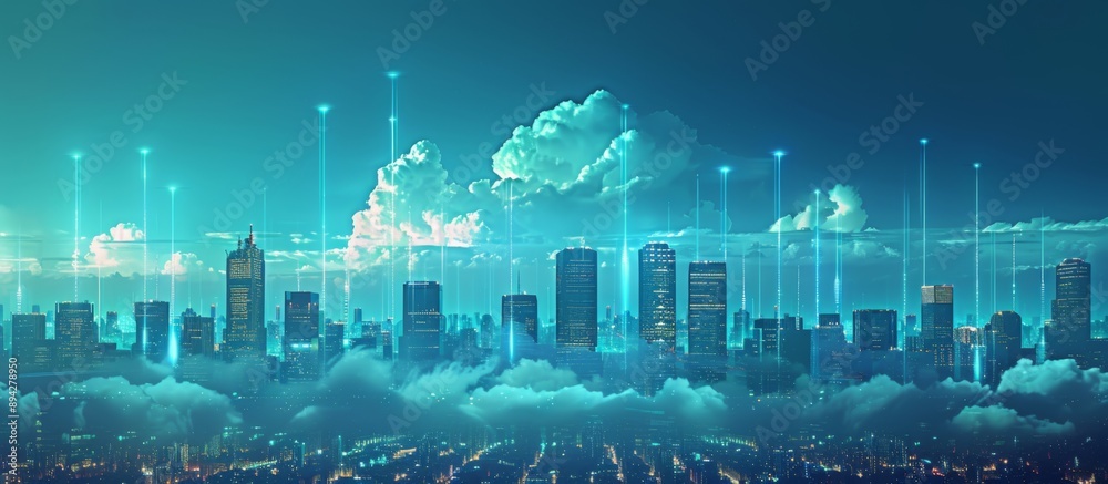 Futuristic Smart Cyber City illustration: Innovative Urban Landscape, futuristic technology concept, Graphic Resources, Wallpapers, Brochure, Websites, banner design, Advertising, web, background Futuristic Smart Cyber City illustration: Innovative Urban Landscape, futuristic technology concept, Graphic Resources, Wallpapers, Brochure, Websites, banner design, Advertising, web, background