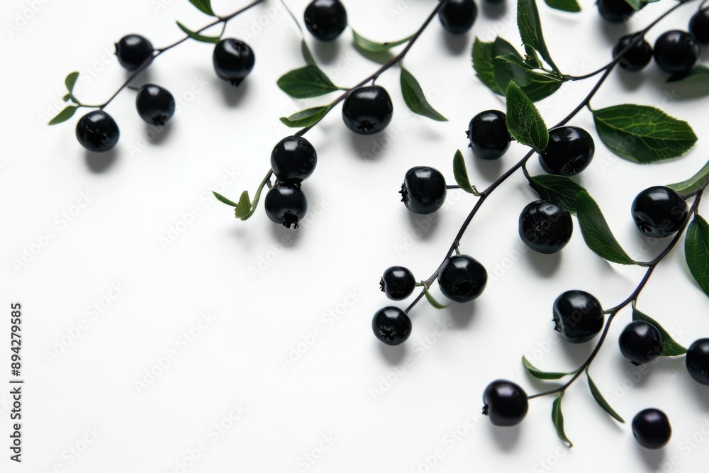 Mysterious silhouette of huckleberries Mysterious silhouette of huckleberries