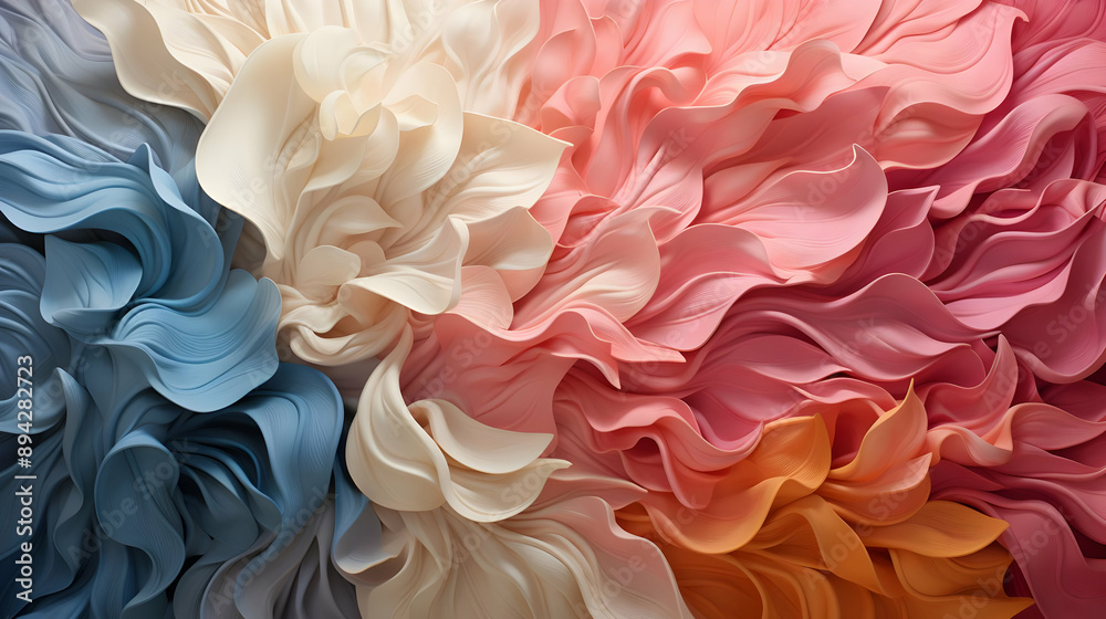 Abstract Colorful 3D Flower Pattern Abstract Colorful 3D Flower Pattern