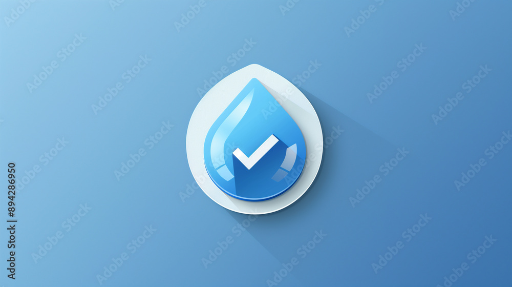 Water drop icon with checkmark , Design Templates Water drop icon with checkmark , Design Templates
