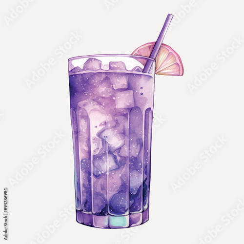 Colorful refreshing iced drink