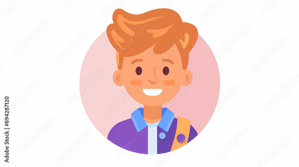 Student profile icon with a badge , Design Templates Student profile icon with a badge , Design Templates
