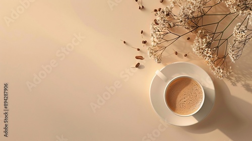 Beige minimal coffee color background for presentations