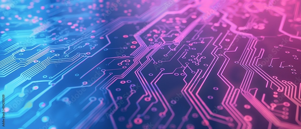 Electronic circuit chip blue purple gradient graphic design Electronic circuit chip blue purple gradient graphic design