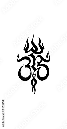 Om Hinduism tribal tattoo