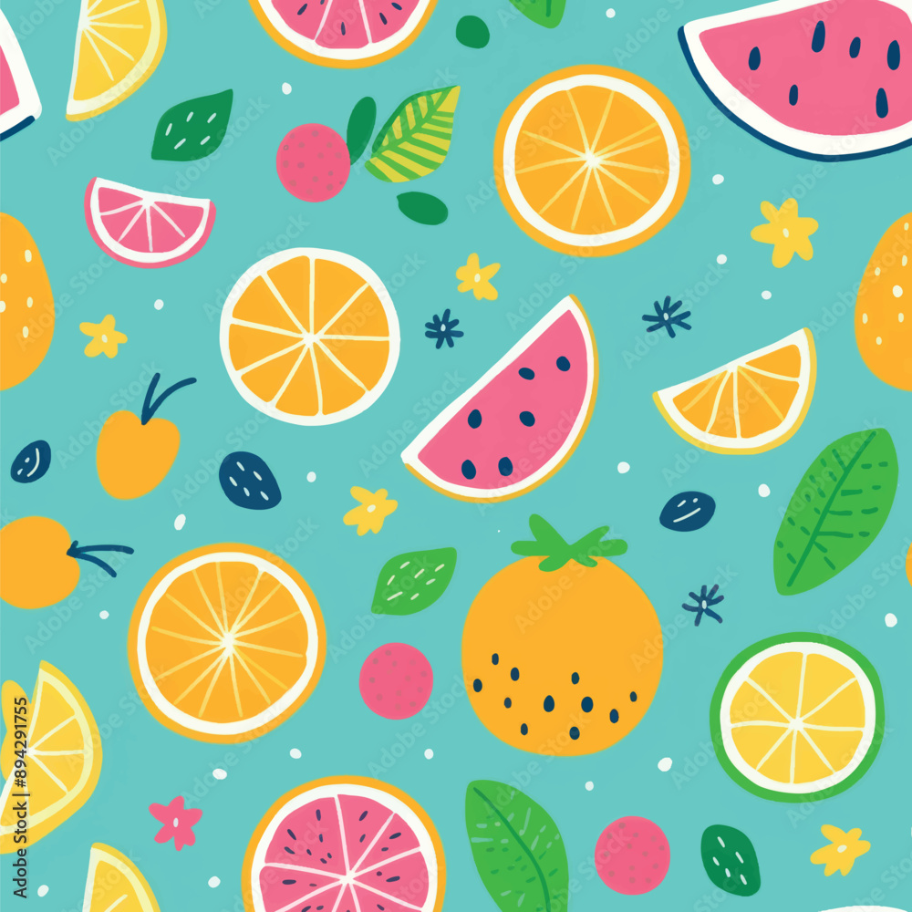 Colorful fruit pattern design Colorful fruit pattern design