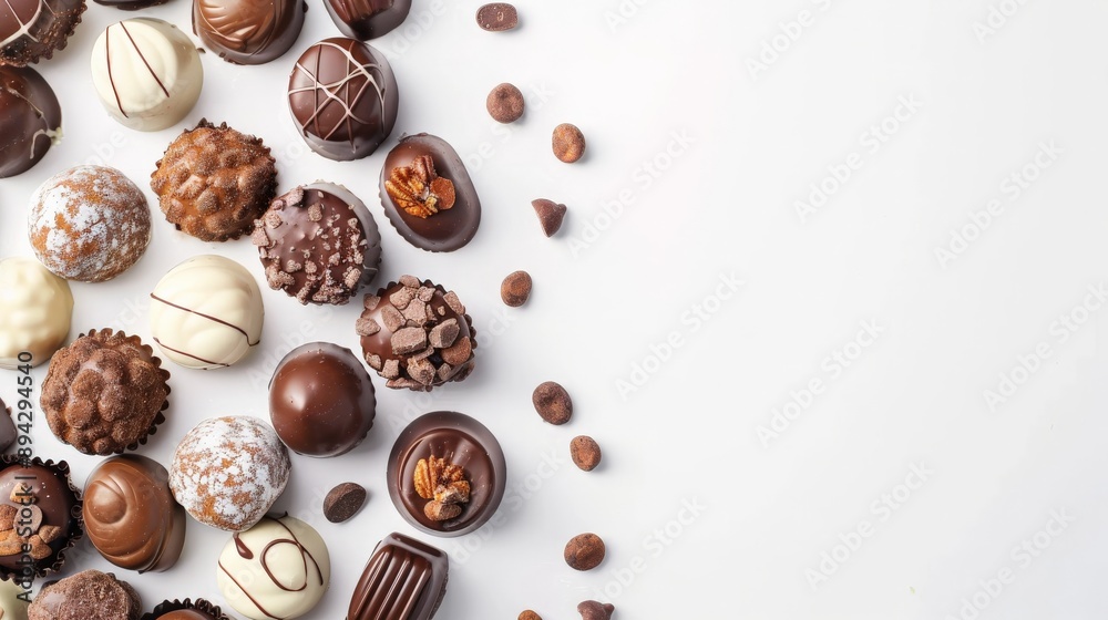 Fototapeta premium Assortment of Delicious Chocolate Truffles