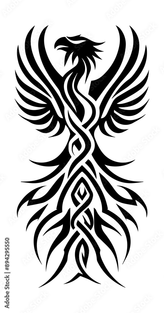 Obraz premium Phoenix tribal tattoo
