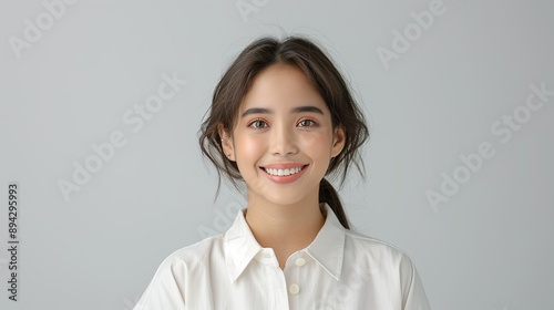 Hyper-detailed portrait of a happy Filipino woman with a radiant smile on a clear background, capturing her beauty and happiness through her expressive eyes. Realistic photo, Portrait , Minimalism, Free Download Hyper-detailed portrait of a happy Filipino woman with a radiant smile on a clear background, capturing her beauty and happiness through her expressive eyes. Realistic photo, Portrait , Minimalism, - GFXLoad