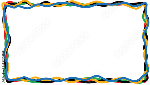 curved wavy line with bright colorful lines