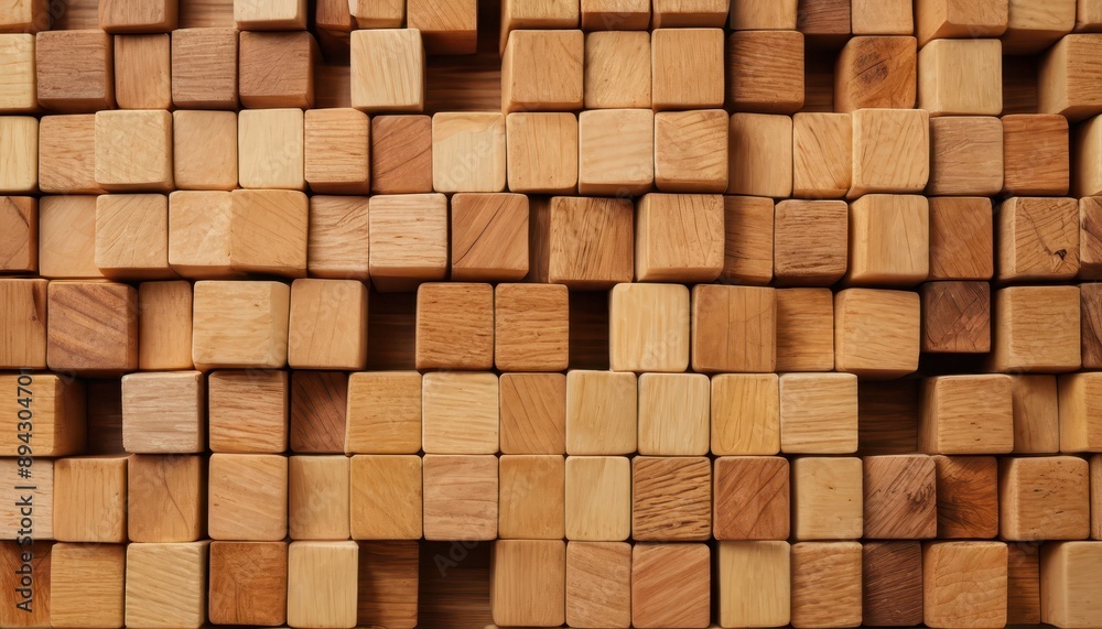 Wooden Block Wall Texture. Wooden Block Wall Texture.