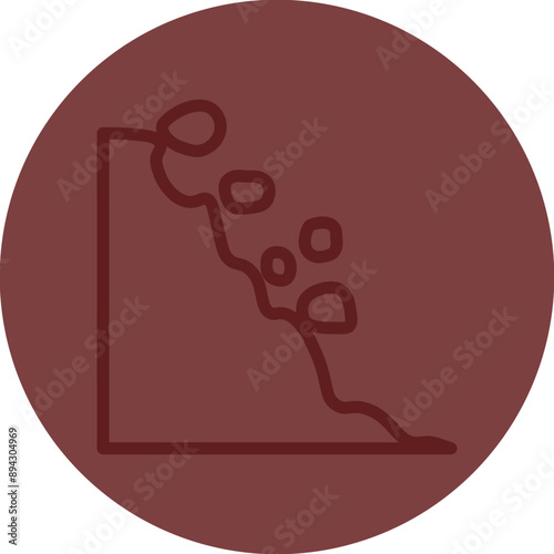 land sliding Vector Line Maroon Circle Maroon