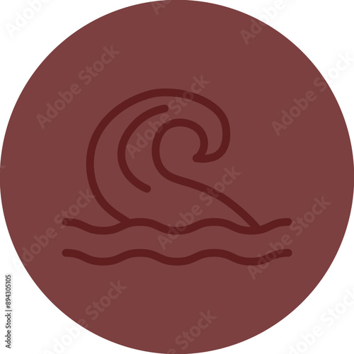 sea strom Vector Line Maroon Circle Maroon