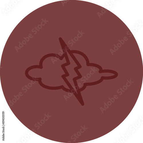 lightening Vector Line Maroon Circle Maroon