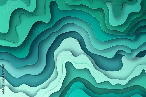 Abstract 3D Terrain Pattern with Blue Hues